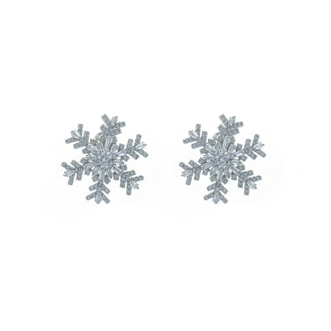 "Medium Snowflake Stud" Earrings