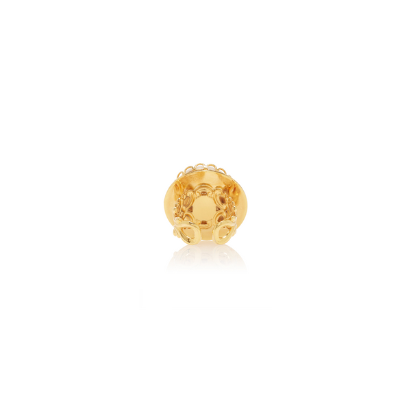 GOLD-PLATED PEARL RING