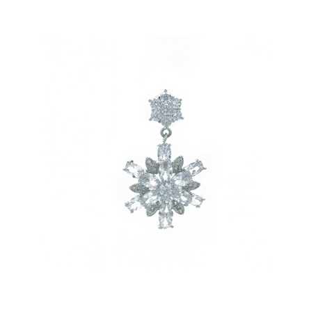 "Medium Snowflake Crystal" Earrings