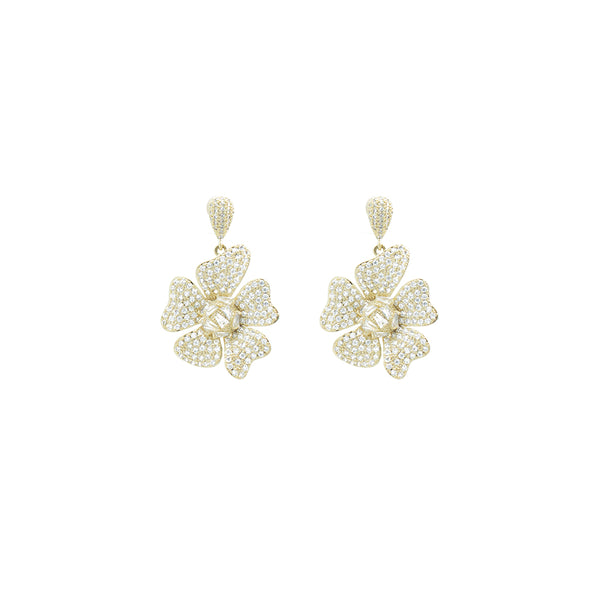 "Gold Drop Flower" Earrings