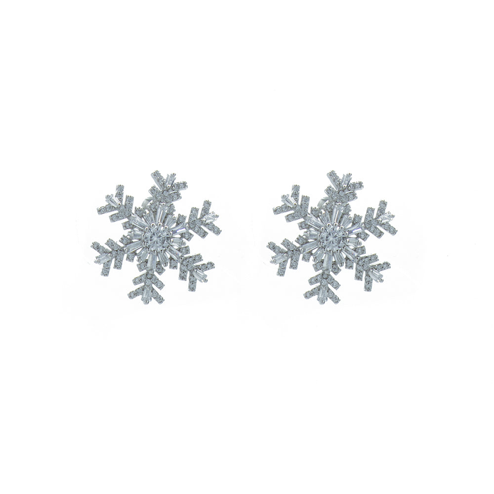 "Medium Snowflake Stud" Earrings
