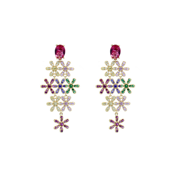 "Multicolour crystal drop" Earrings