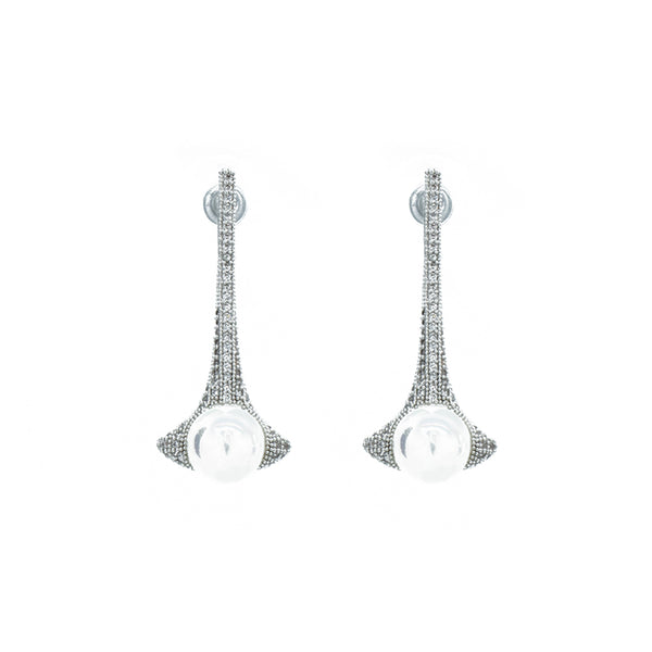 "Pearl Pendulum Drop" Earrings