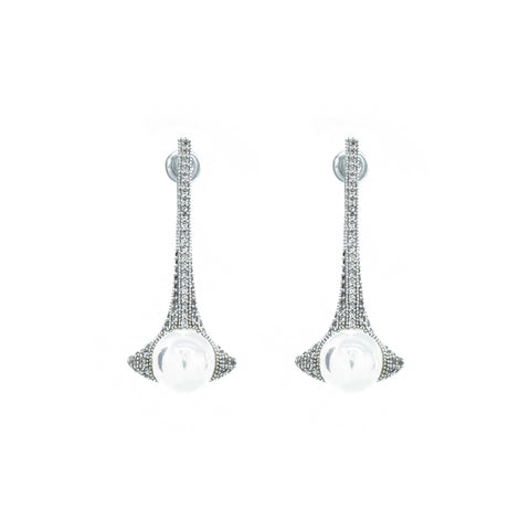 "Pearl Pendulum Drop" Earrings