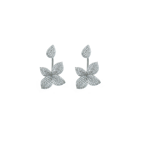 "Silver Butterfly Drop" Earrings