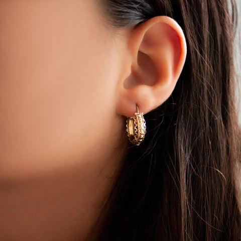 "10k Yellow Gold Hoop" Earrings