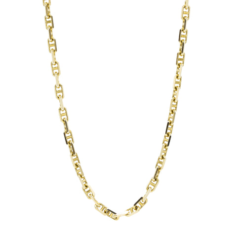 "14K Yellow Gold Oval Cable Chain" Necklace