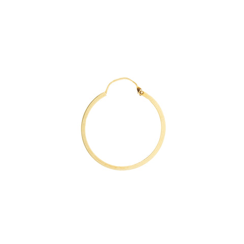 "14KT Yellow Gold Hoop" Mono Earring