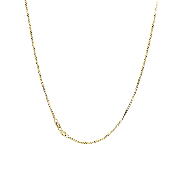 "10K Yellow Gold Box Chain" Necklace