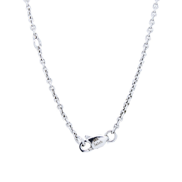 "18K White Gold Curb Chain" Necklace
