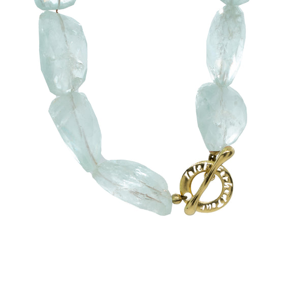 18K Gold & Aquamarine Necklace