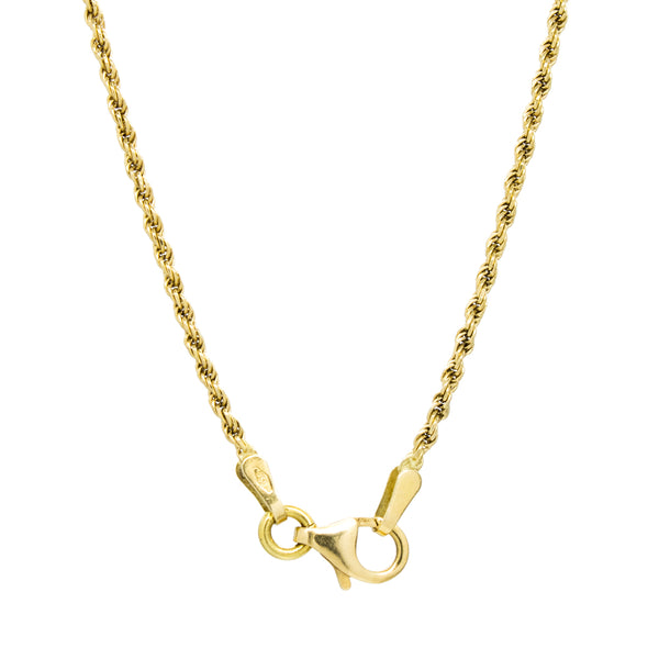 "18K Yellow Gold Rope Chain" Necklace