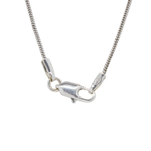 "18K White Gold Snake Chain" Necklace