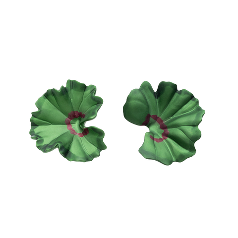 "Geranium Leaf" Clip-on Earrings