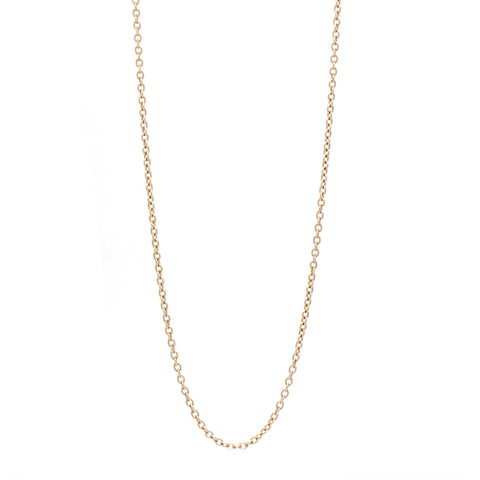 "18K Rose Gold Cable Chain" Necklace