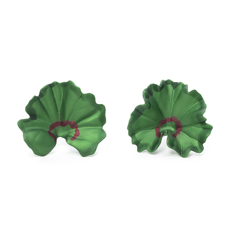 "Geranium Leaf" Clip-on Earrings