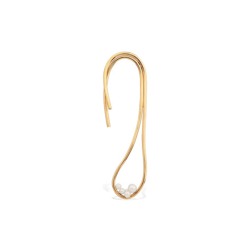 "THE ADVICE OF EDVARD MUNCH" GOLD VERMEIL & PEARL MONO EARRING