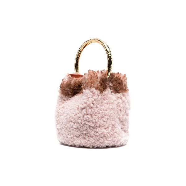 PANNIER BAG IN PINK MUSEAO SOFT WITH DESIGN HANDLE