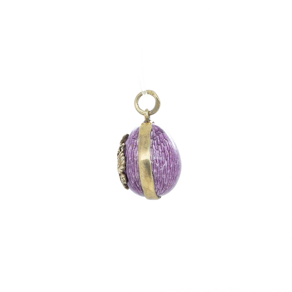 "Gold & Purple Enamel Emblem Egg" Pendant
