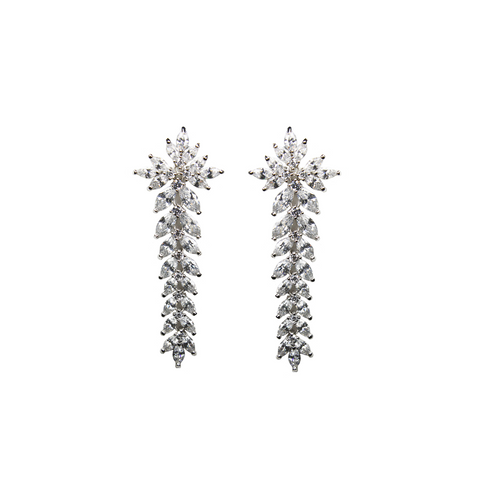 "Large Crystal Drop Snowflakes" Earrings
