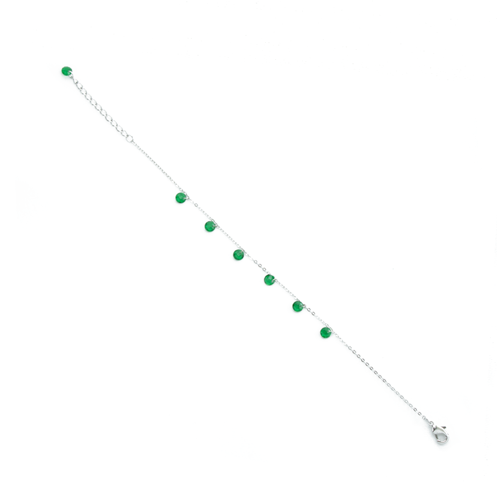 "Green Crystal Drop Swarovski" Bracelet