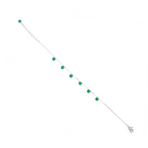 "Green Crystal Drop Swarovski" Bracelet