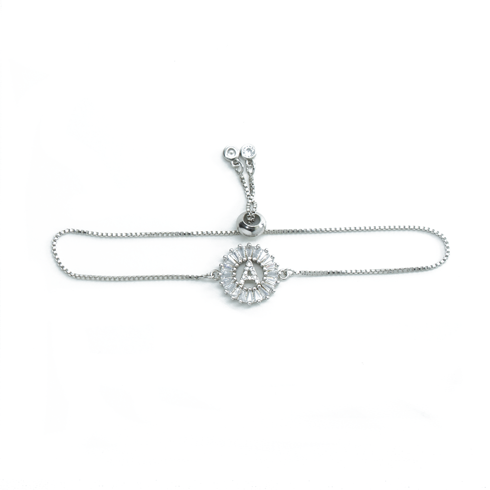 "Letter A Swarovski Crystal" Bracelet