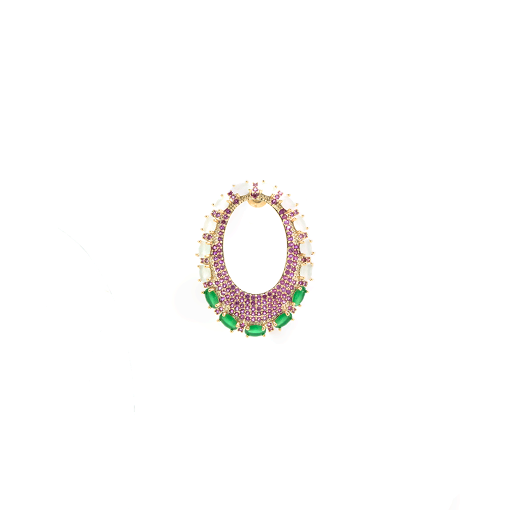 "Multicolour Hoop" Mono Earring
