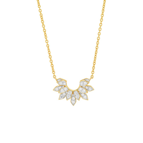 "Mini Penacho White Diamonds" Necklace