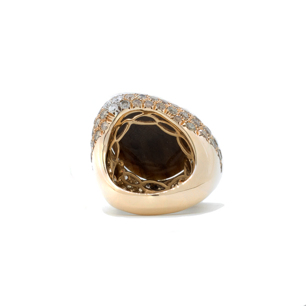"Zaff Sapphire and Diamond 18k Yellow Gold" Ring