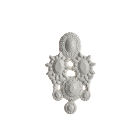 WHITE MAGNETIC SILICONE BROOCH