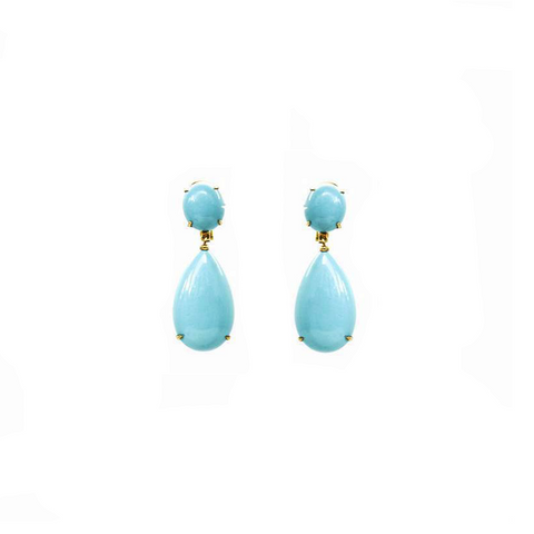 "Turquoise" 18K Gold Earrings