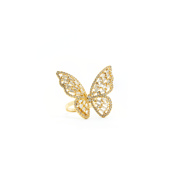 "Crystal Butterfly" Ring