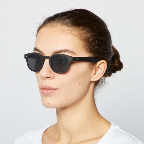 "C" Black Grey Lenses Sunglasses