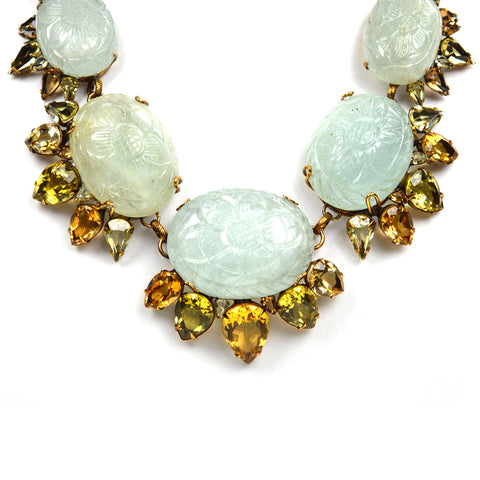 "Carved Aquamarine" Necklace
