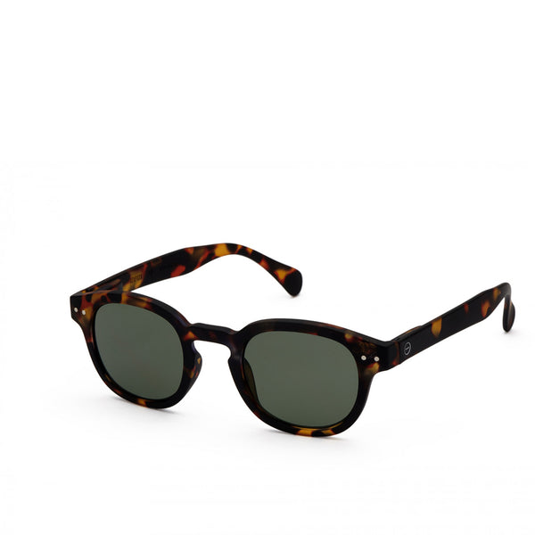 "C" Tortoise Green Lenses Sunglasses