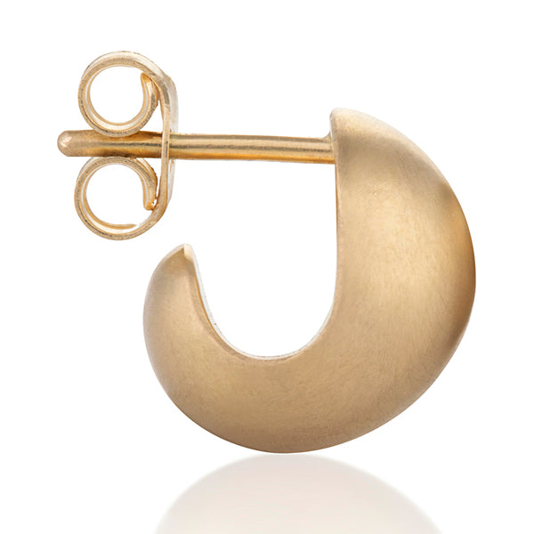 "Cocoon Pure Round Small" 18k Yellow Gold Earrings