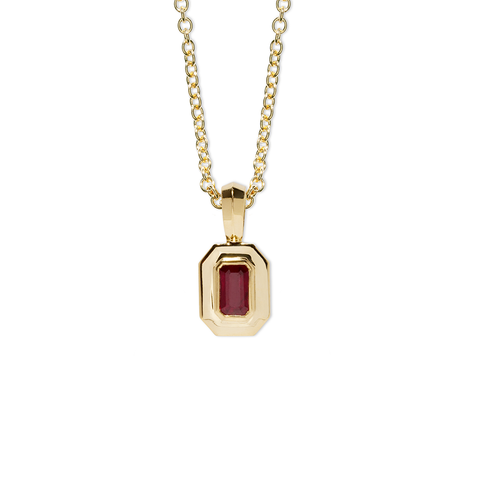 "PETITE" RUBY STAIRCASE NECKLACE