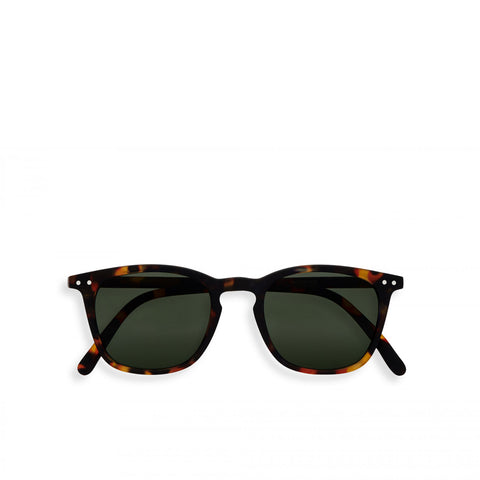 "E" Tortoise Green Lenses Sunglasses