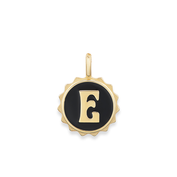 Alphabet Enamel Coin Necklace