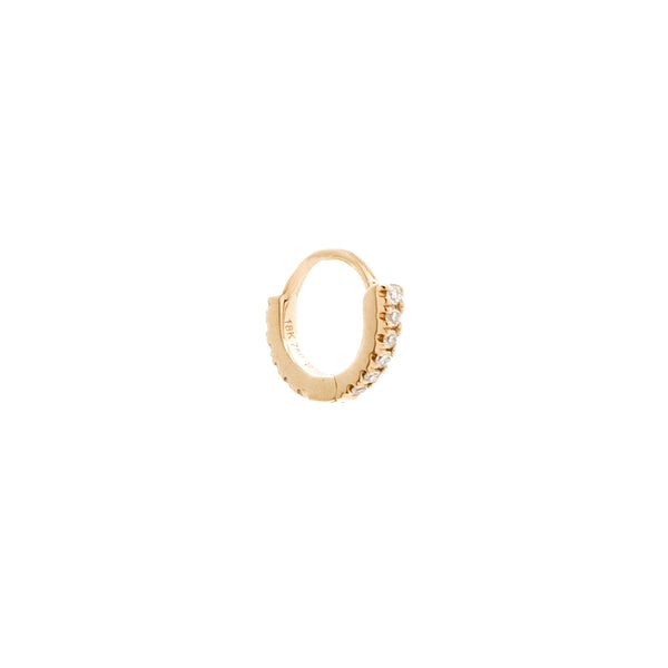 "Rose Gold Diamond Pave Piercing" Mono Earring
