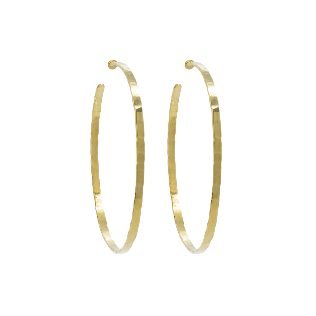"Open Circle Gold Hoop" Earrings