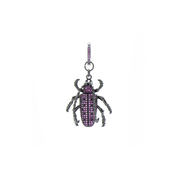 "Purple Beetle" Earrings