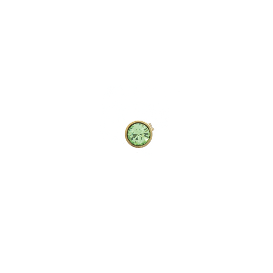 "Light Green Crystal" Mono Earring