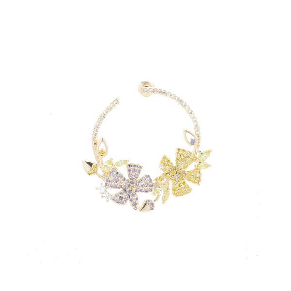 "Multicolour Flower Crystal" Earrings