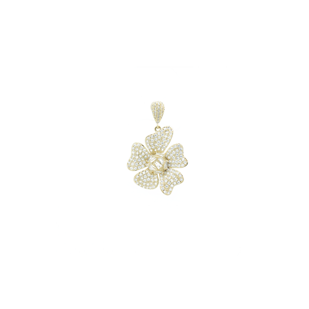 "Gold Drop Flower" Mono Earring