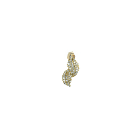 "Gold Wave Stud" Mono Earring