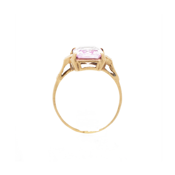 "10k Gold and Pink Topaz" Ring