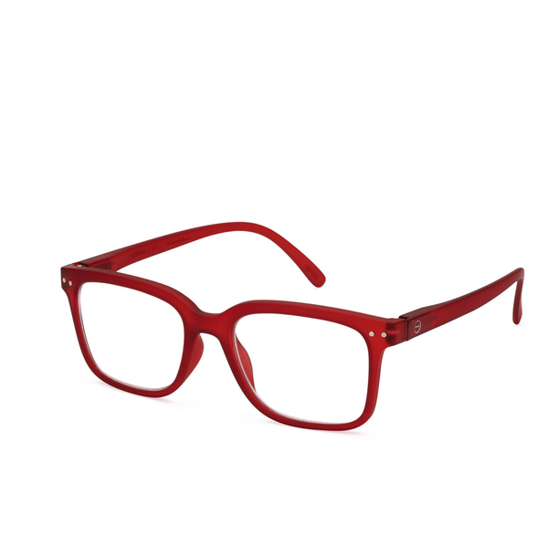 "L" Red Crystal Reading Glasses