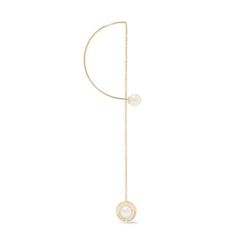 "ABC FISHING FOR COMPLIMENTS" 18K GOLD MONO EARRING
